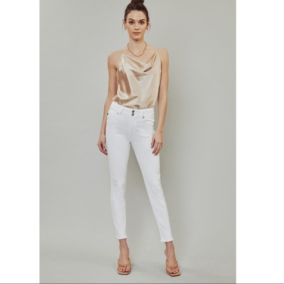 KanCan White High Rise Ankle Skinny Jeans - Picture 2 of 5